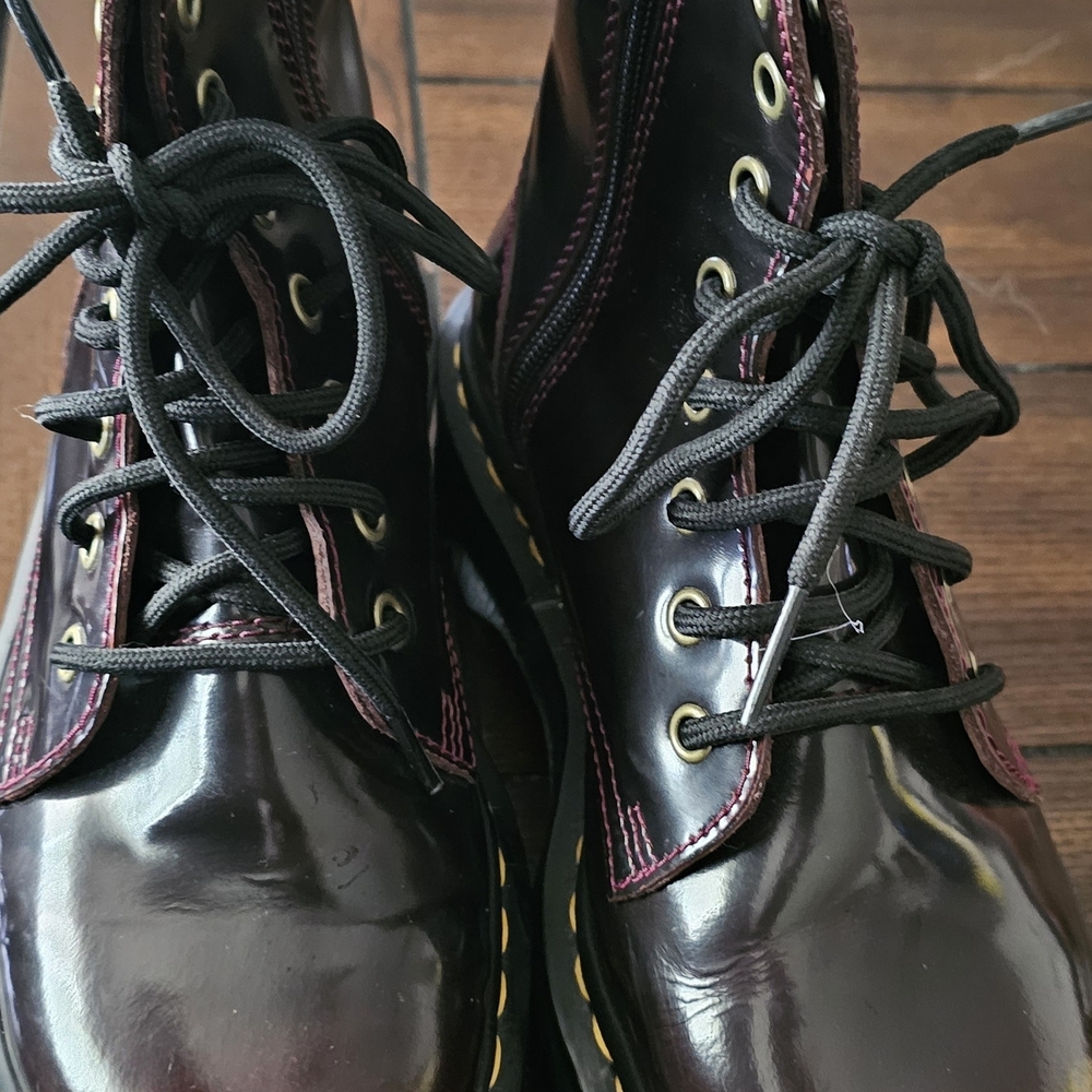 Dr. Martens Cherry Red  Leather Shoes
